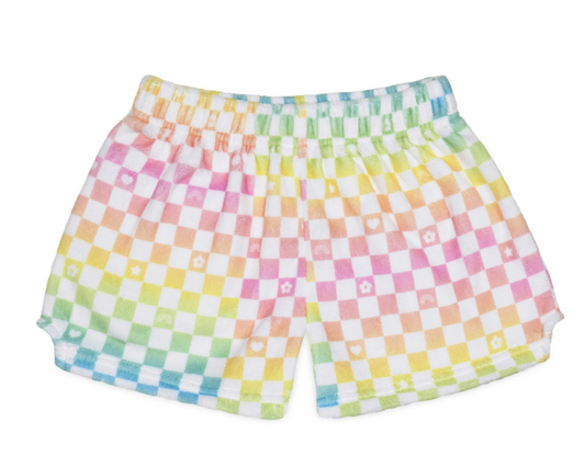 Ombre Checkerboard Plush Shorts