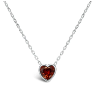 Bezel Heart | January Garnet
