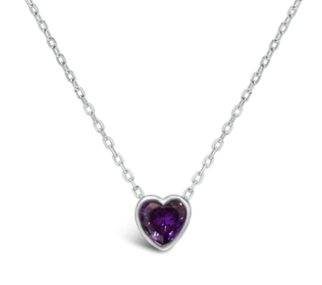 Bezel Heart | February Amethyst