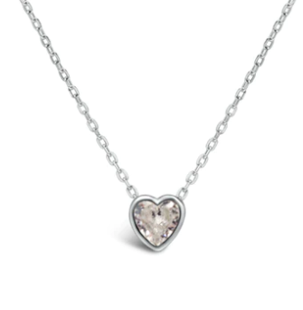 Bezel Heart | April Clear CZ