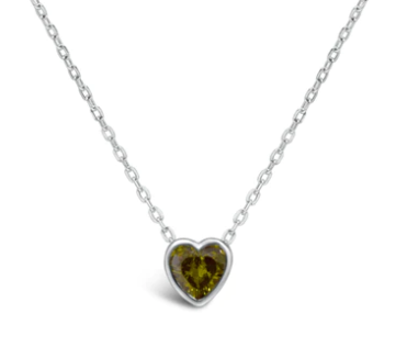 Bezel Heart | August Peridot