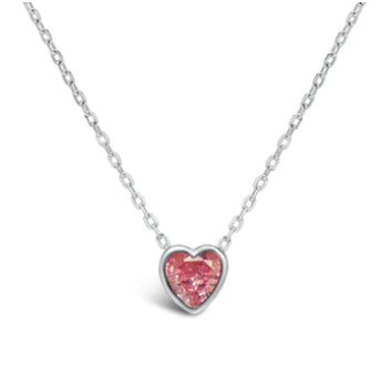 Bezel Heart | October Pink Tourmaline
