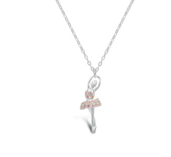 Silver Beautiful Ballerina Necklace