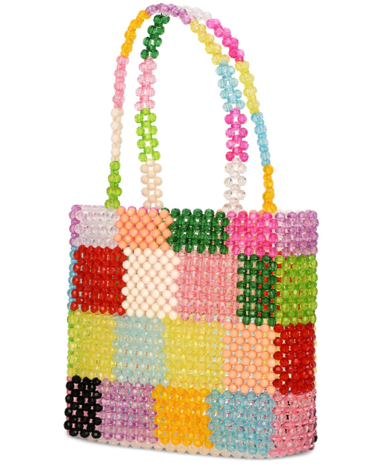 Color Block Beaded Bag