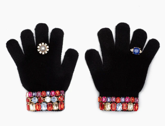 Jeweled Ice Skating Gloves