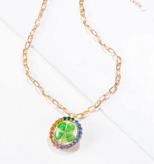 Lucky Streak REAL 4 Leaf Clover Necklace