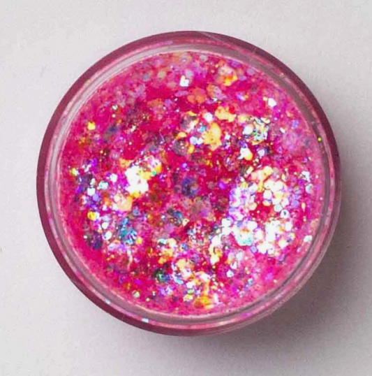 Pink Glow Glitter Gel