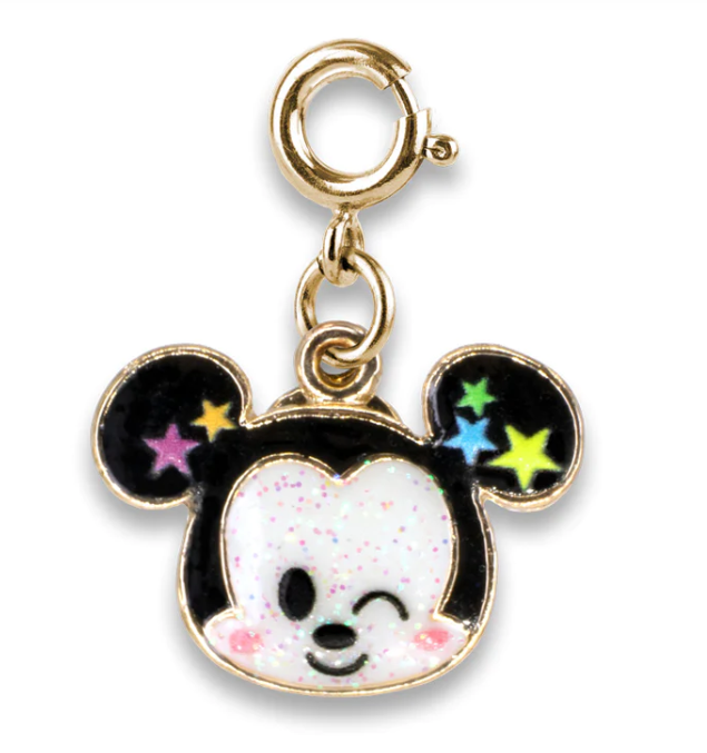 Gold Glitter Mickey Charm