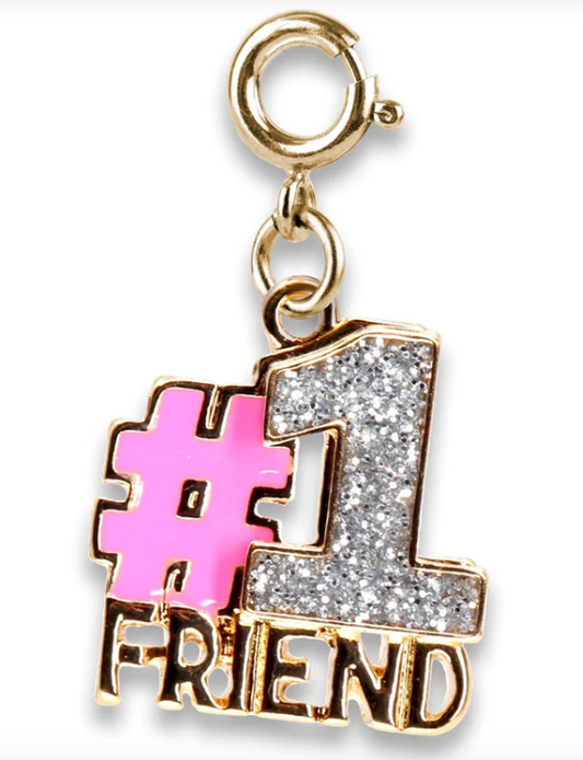 Gold Glitter #1 Friend Charm