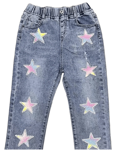 Ombre Star Patch Jeans