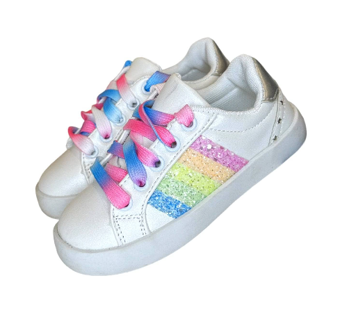 Rainbow Striped Sneakers