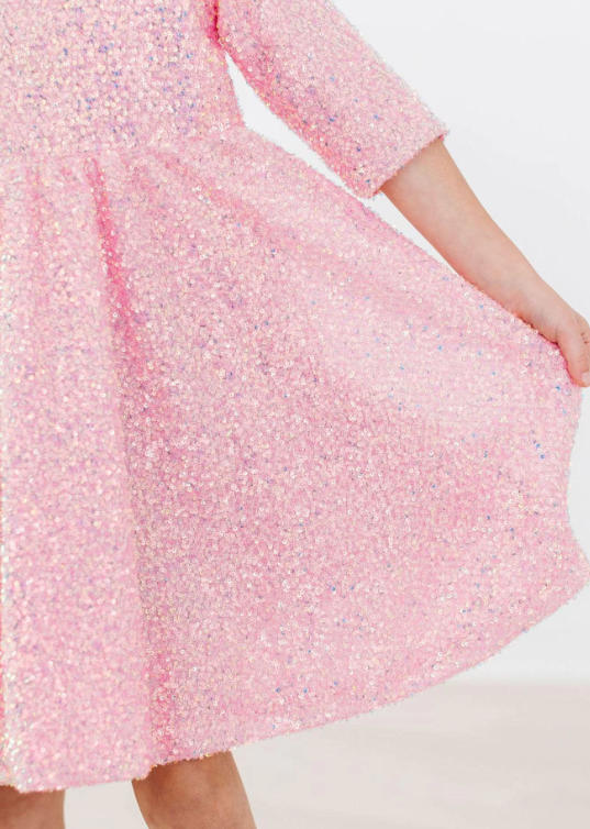 Bubblegum Pink Sequin Dress