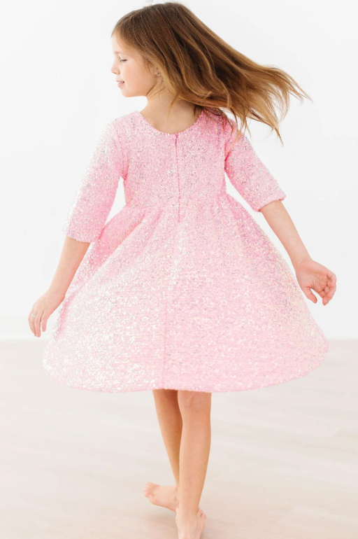 Bubblegum Pink Sequin Dress