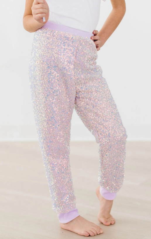 Lavender Sequin Joggers