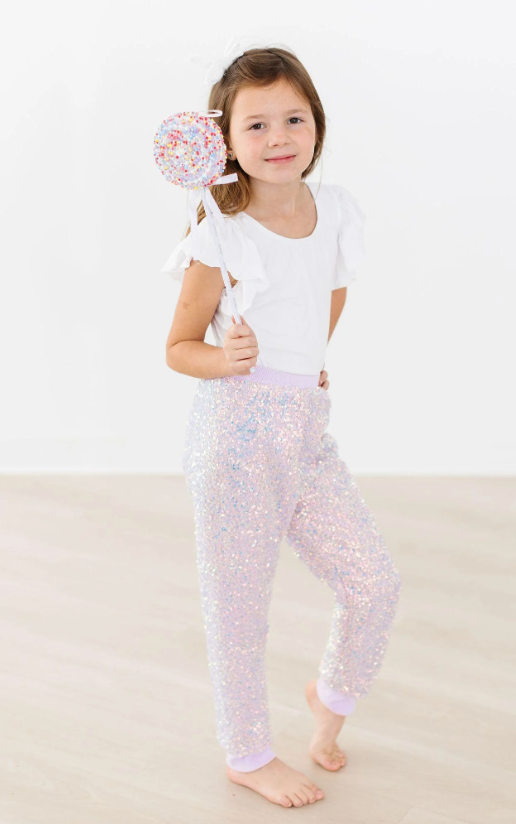 Lavender Sequin Joggers