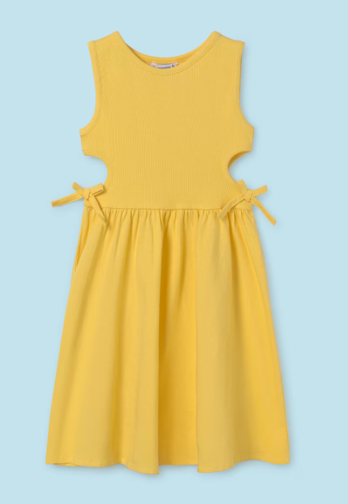 Yellow Cut Out Dress | 6965