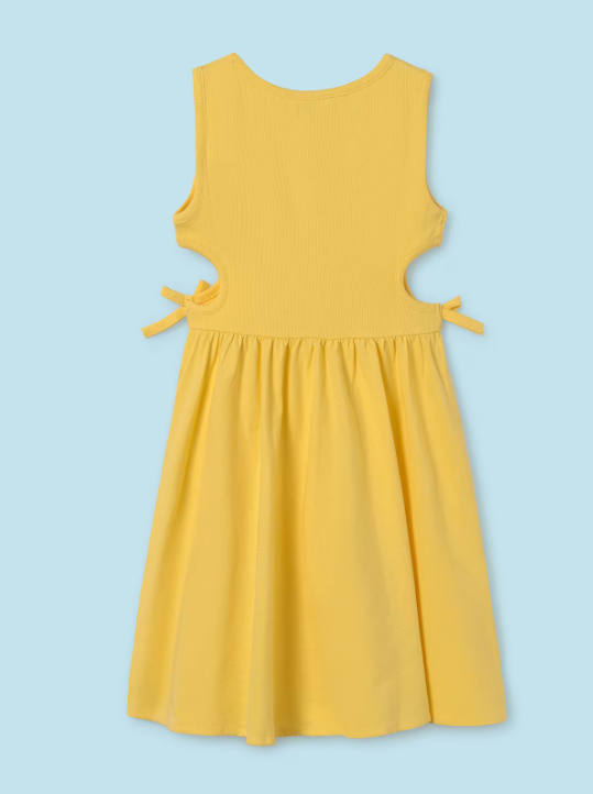 Yellow Cut Out Dress | 6965