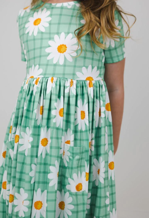 Off the Grid Short Sleeve Pocket Twirl Dress