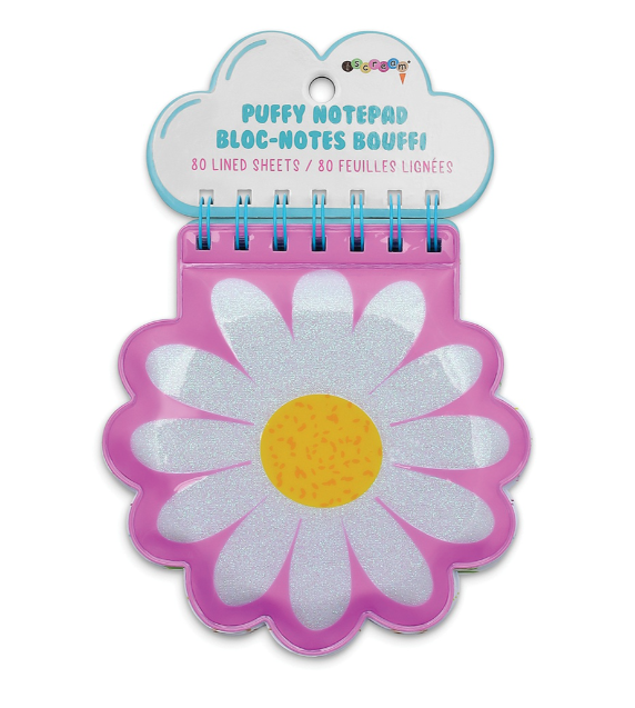 Daisy Gingham Puffy Notebook