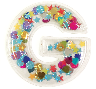 G Initial Confetti Sticker Patch