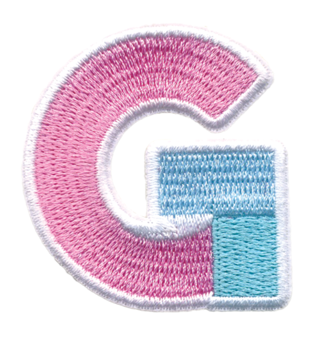 G Initial Color Block Sticker Patch