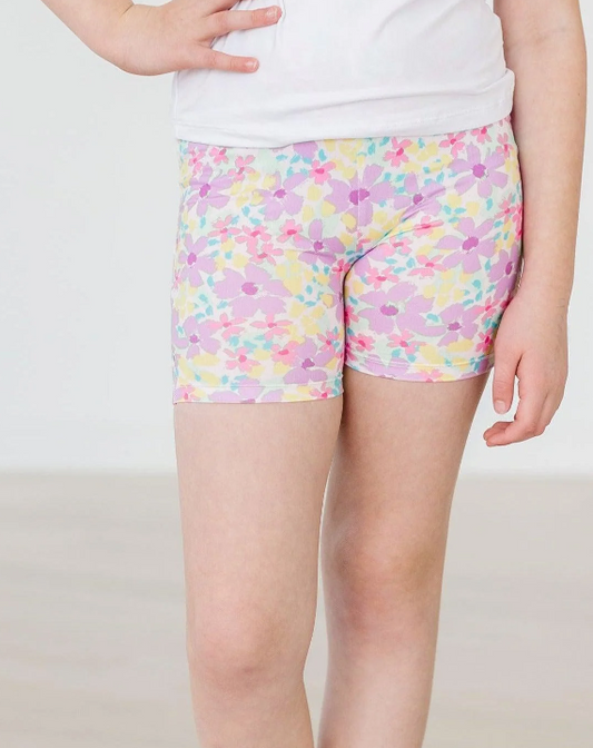 Summer Watercolor Twirl Shorts