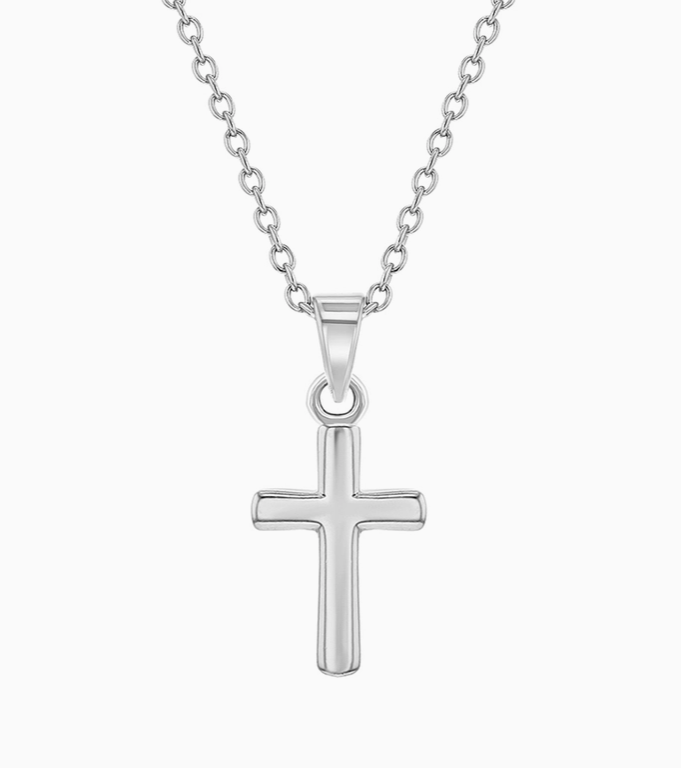 Teenie Tiny Cross Necklace | Sterling Silver