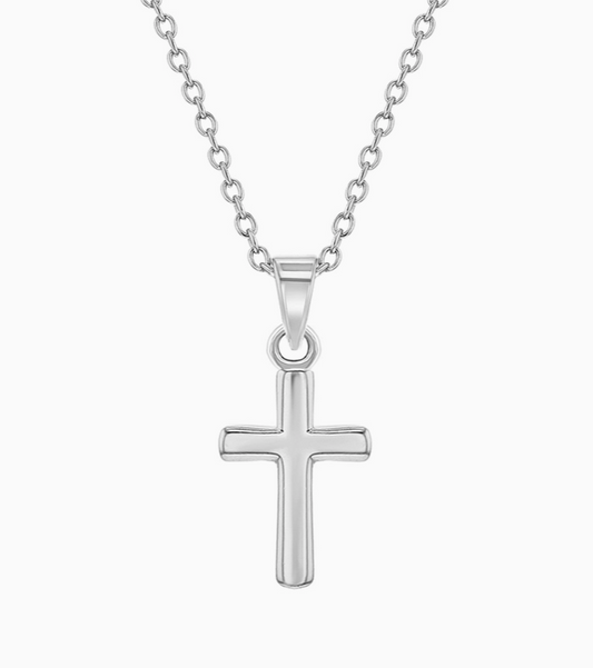 Teenie Tiny Cross Necklace | Sterling Silver