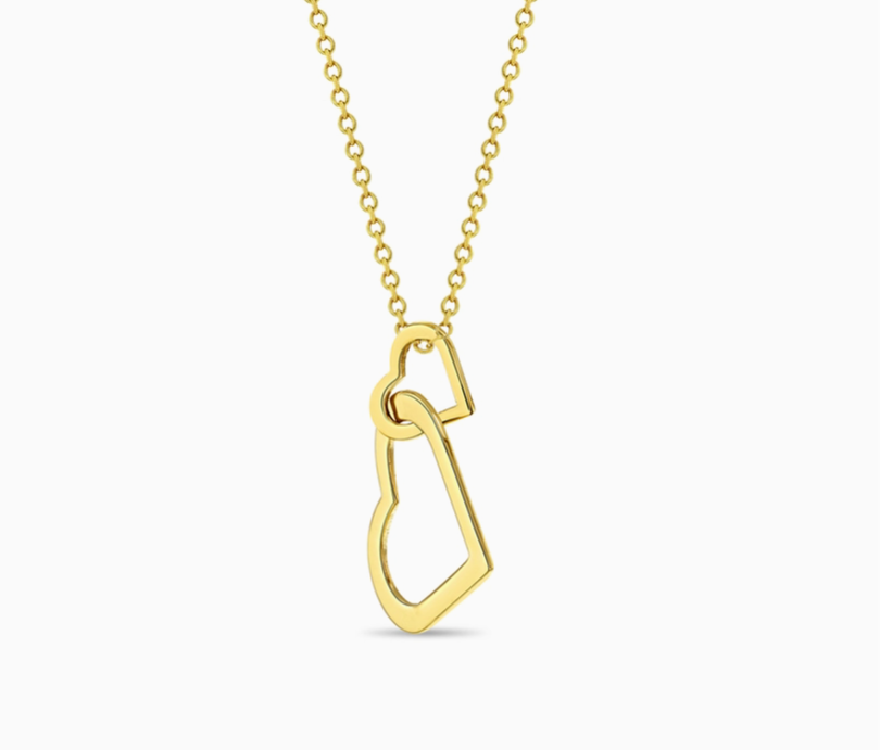 Heart Outline Necklace | 14k Gold