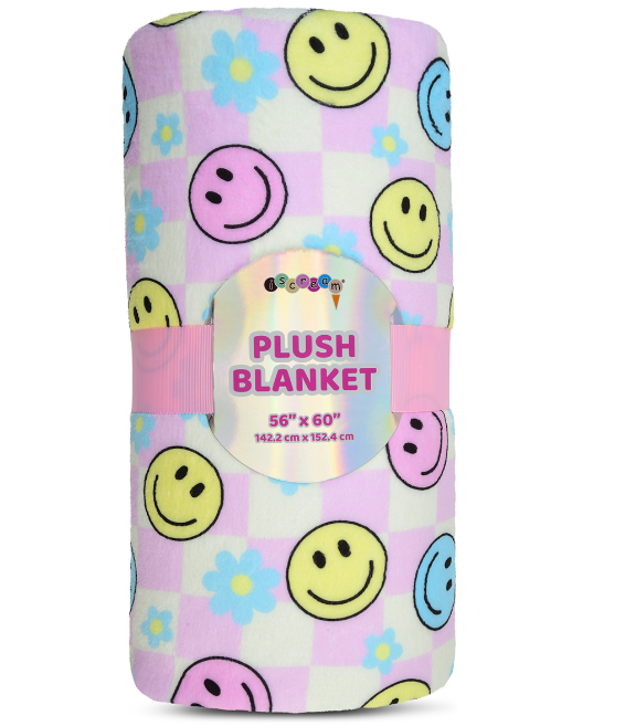 Happy Check Plush Blanket