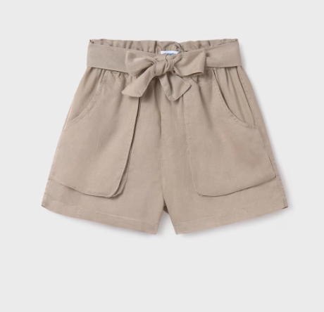 Tan Belted Shorts | 6268