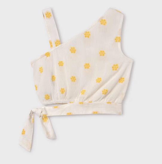 White w/Yellow Asymmetrical Top | 6022