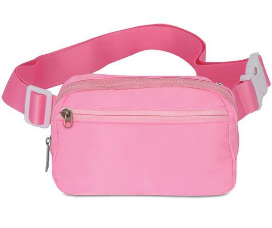 Pink Nylon Belt Bag