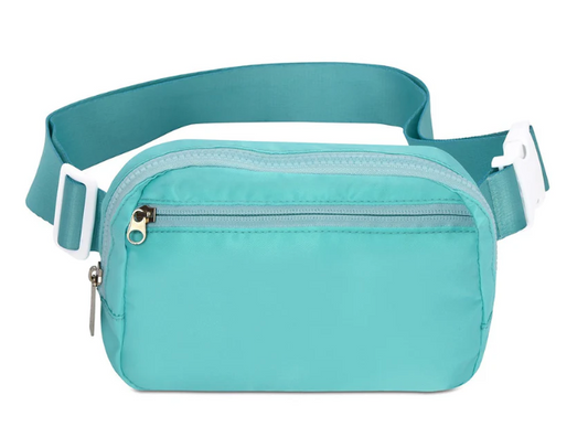 Turquoise Nylon Belt Bag