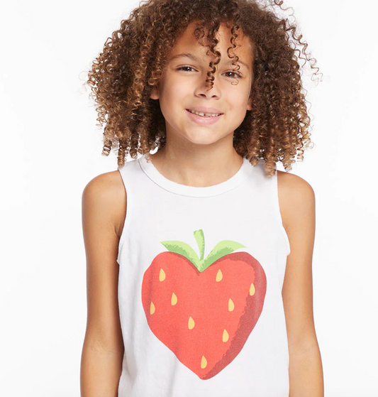 Heart Strawberry Sleeveless Top