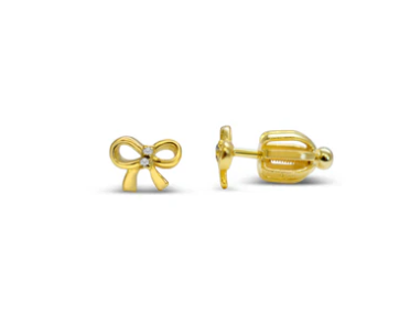 Gold Just So Bow Earrings