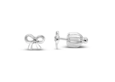 Silver Just So Bow Earrings