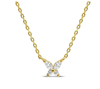 Gold Born to Fly Butterfly Necklace