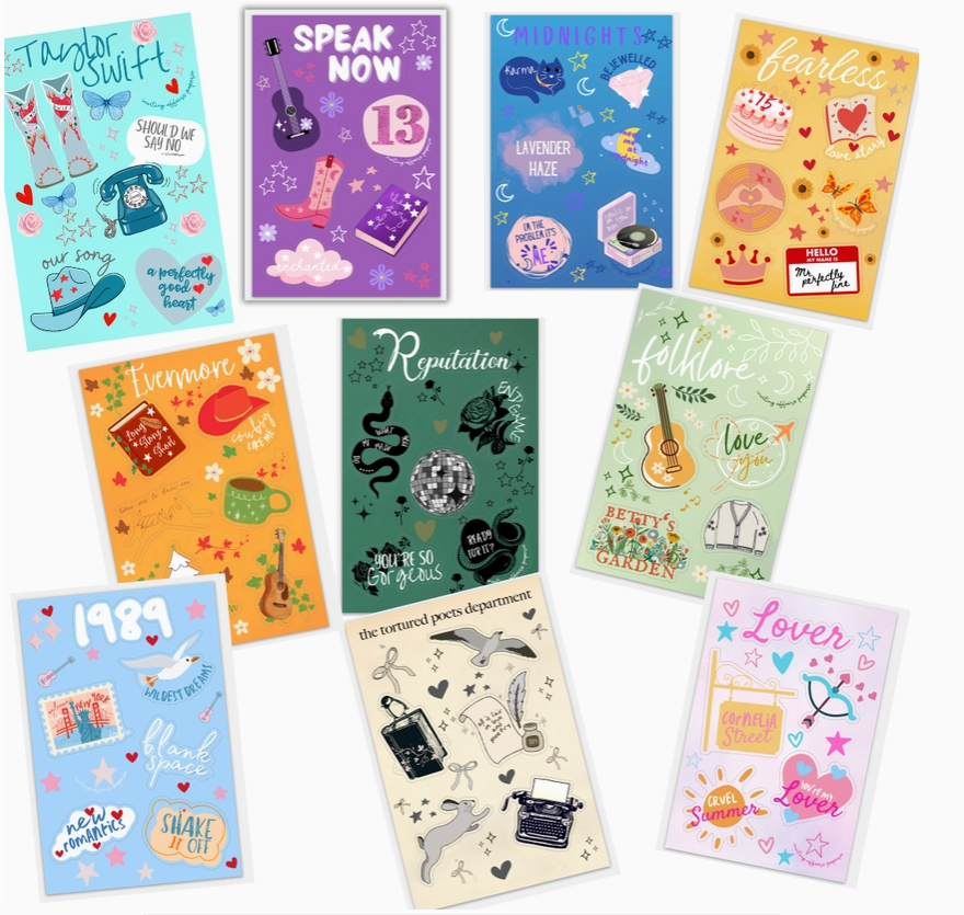 Taylor Album Sticker Sheet | Tortured Poets Department