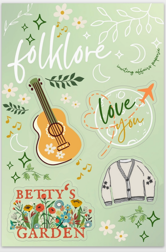 Taylor Album Sticker Sheet | Folklore