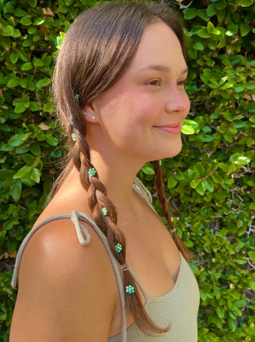 Gold Flower Hair Jewelry