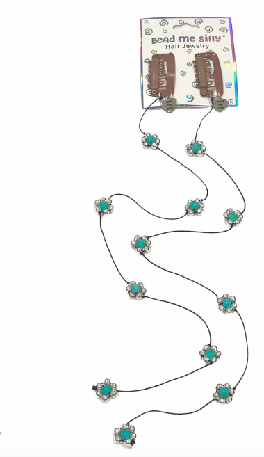 Turquoise Flower Hair Jewelry