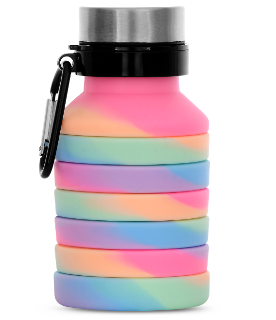 Happy Stripe Collapsible Water Bottle