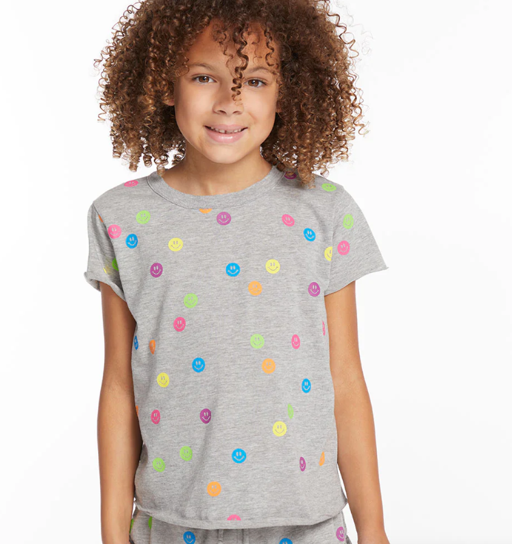 Heather Gray Rainbow Smiles TShirt