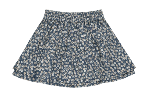 Tiered Mini Skirt | Blue Floral