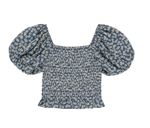 Trixie Top | Blue Floral