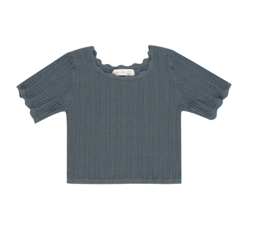 Scallop Tee | Indigo