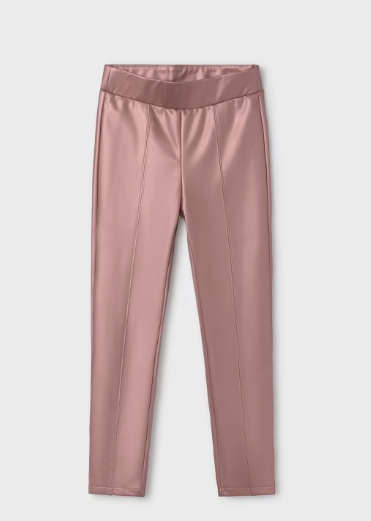 Nude Leatherette Leggings | 7750