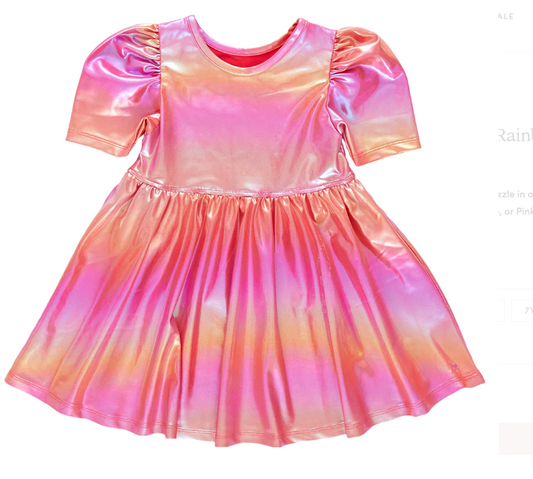 Rainbow Pink Lame Laurie Dress