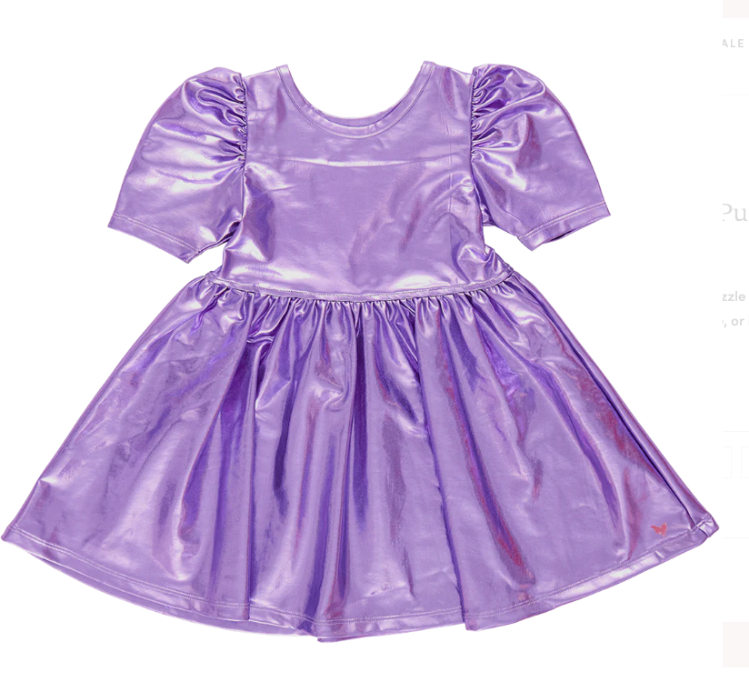 Purple Sparkle Lame Laurie Dress